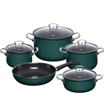 Preview: Emaille-Set 5tlg., Design TEAL Preview: Emaille-Set 5tlg., Design TEAL